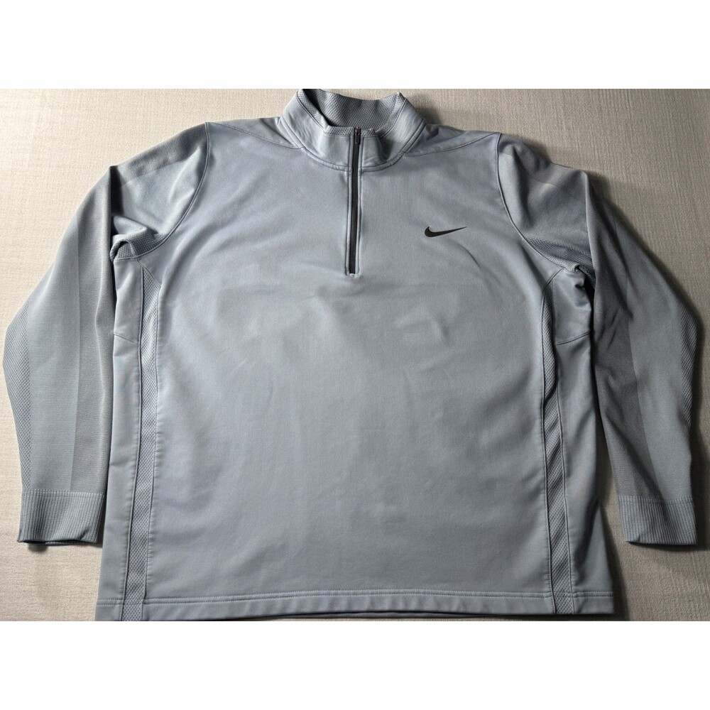 Nike Golf Men's Tour Performance Dri-Fit 1/4 Zip Fleece Long Sleeve Grey XL BYU